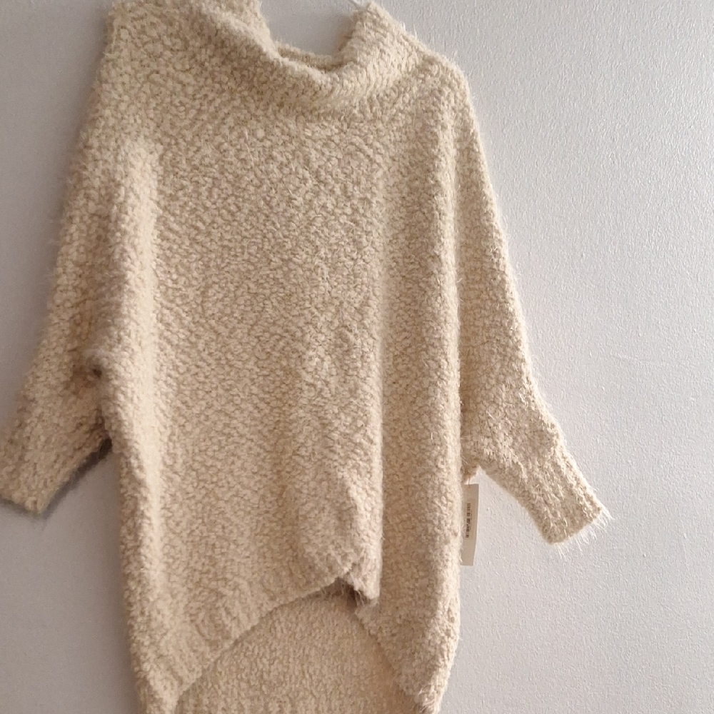 Cozy Casual Cream Boucle Turtleneck Sweater